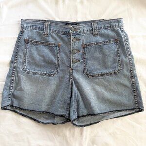 JCrew Patch Pocket Button Fly Jean Shorts Size 6